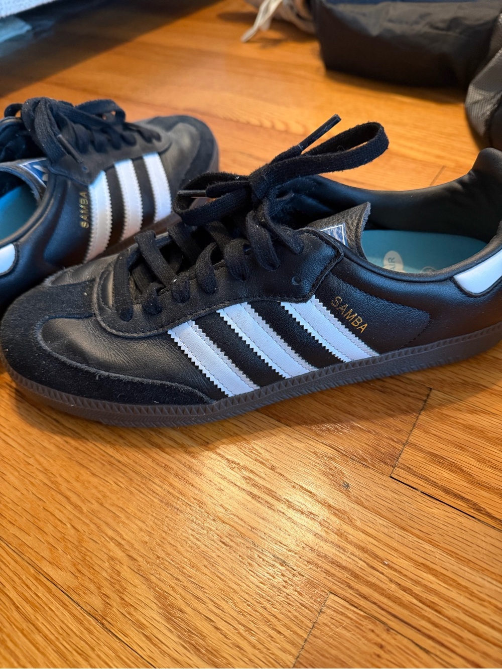 adidas Black Sneakers with White Stripes